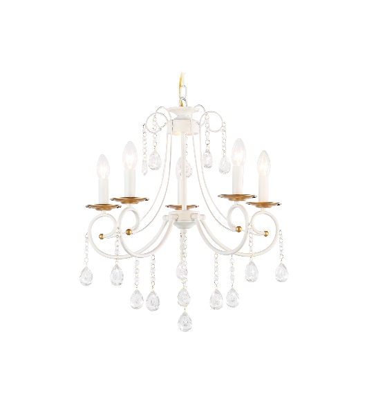 Светильник Ambrella light TR4916/5 WH/GD белый/золото E14/5 max 40W D550*860