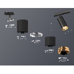 Светильник Ambrella light XT7402101 SBK/PYG черный песок/золото желтое полированное MR16 GU5.3, фото 1