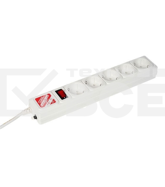 Сетевой фильтр Powercube SPG-B-15-WHITE 5м (5 розеток) белый (коробка)