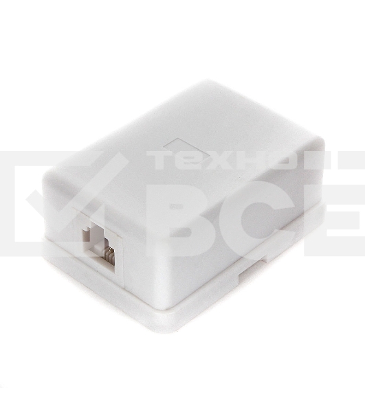 Розетка телефонная TA-101 RJ-11 (6P4C) внешняя 1 порт, белая