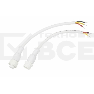Соединительный кабель (3pin) герметичный (IP67) 3х0.5мм²  белый  REXANT