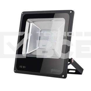 Прожектор светодиодный LED 70Вт IP65 6500К черн. Gauss 613100370
