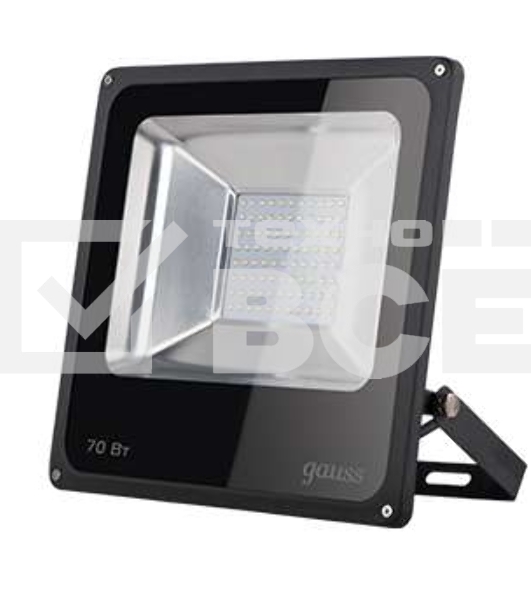 Прожектор светодиодный LED 70Вт IP65 6500К черн. Gauss 613100370