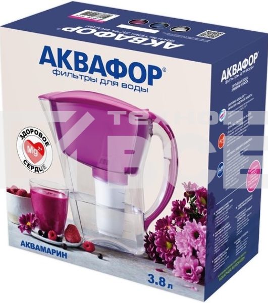 Кувшин Аквафор Аквамарин P81А5F цикламен 3.8л.