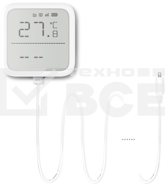 Датчик темпер./влажн. Hikvision DS-PDTPH-E-WE