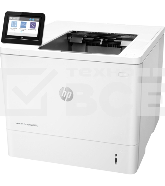 Принтер лазерный HP LaserJet Enterprise M612dn (7PS86A), A4, ч/б, печ. до 71 стр/мин., 1200 x 1200 dpi, USB, RJ-45, Air Print, Mopria