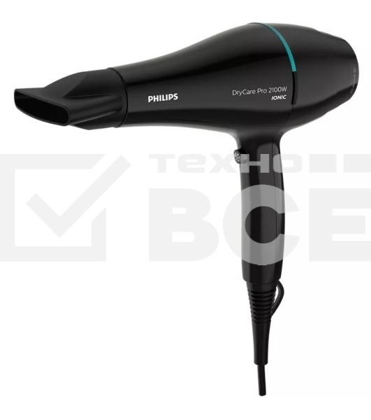 Фен Philips BHD272/00 2100Вт, ионизация, 6 настроек температуры/скорости воздушного потока, насадка-концентратор 9 мм, холодный обдув, черный