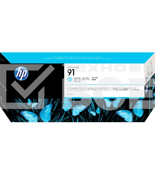 Картридж струйный HP 91 C9470A Pigment (775 мл) светло-голубой для DJ Z6100