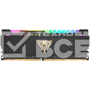 Оперативная память Patriot Viper Steel, DDR4, 16GB (1x16GB), 3200MHz, CL18, с радиатором, RGB, черный