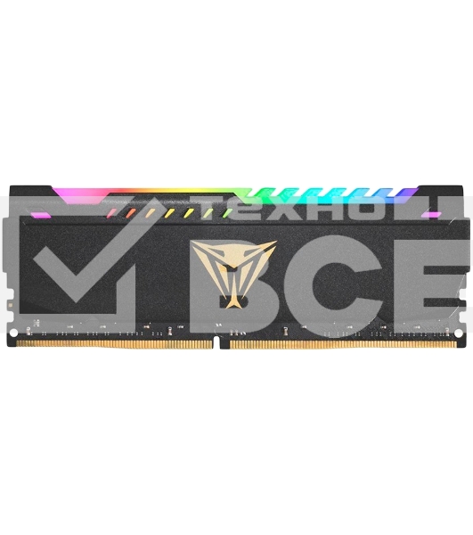 Оперативная память Patriot Viper Steel, DDR4, 16GB (1x16GB), 3200MHz, CL18, с радиатором, RGB, черный