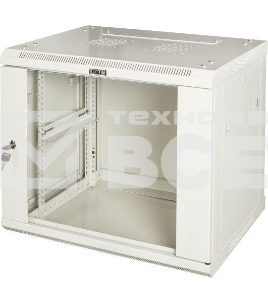 Шкаф настенный серии Pro, 15U 600x600, стеклянная дверь