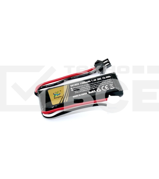 Аккумулятор Li-Pol 7.4v 501855 1400mah разъем SM