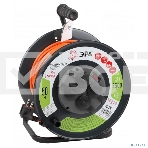 Удлинитель силовой RMx-4es-3x1.5-50m-IP44 на метал. катушке с/з 4гнезда 50м ПВС 3х1.5 Эра Б0046852, фото 1