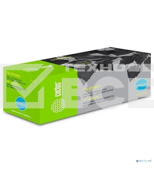 Картридж лазерный Cactus CS-CF362X желтый (9500 стр.) для HP CLJ M552dn/M553dn