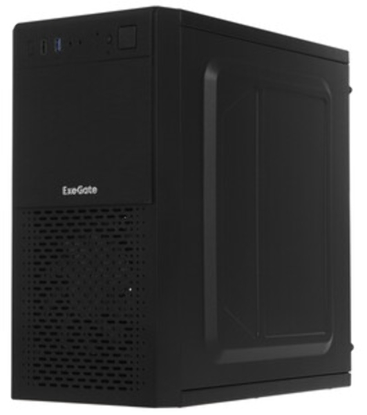 Компьютерный корпус Minitower ExeGate mEVO-7807-NPX400 (mATX, БП 400NPX 12см, 1хUSB+1хUSB 3.0, черный 1x12см с RGb подсветкой)