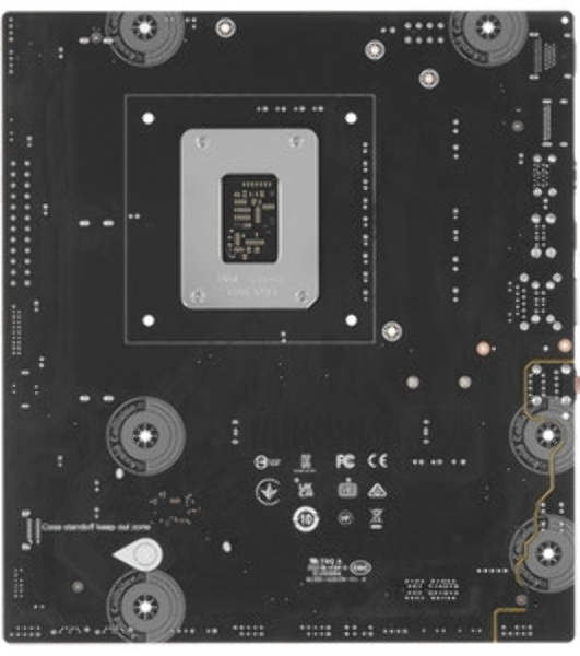 Материнская плата MSI PRO H810M-E, LGA 1851, Intel H810, 2xDDR5 (до 128 ГБ), 4xSATA, 1xM.2 (PCIe 4.0 x4), 1xPCIe 5.0 x16, 1xPCIe x1, 1xHDMI, 1xDP, 1x2.5Gb LAN, 2xUSB-A 5Gbps, 4xUSB-A 2.0, 3x3.5 мм, 7.1, чёрный, mATX