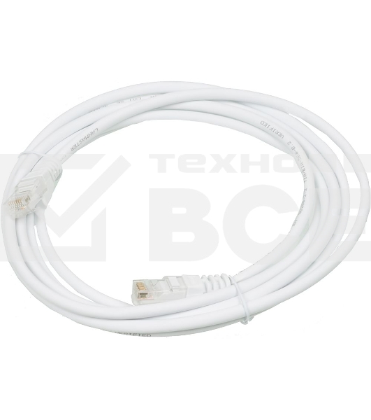 Кабель Патч-корд Lanmaster UTP LAN-PC45/U5E-3.0-WH вилка RJ-45-вилка RJ-45 кат.5е 3м белый LSZH (уп.:1шт)