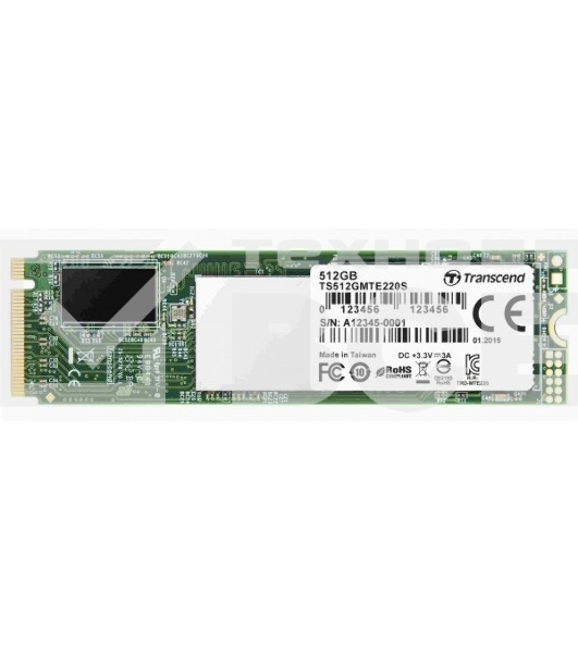 Накопитель SSD 512GB Transcend MTE220S, 3D TLC NAND, M.2, PCI-E 4x [ R/W - 2800/3500 MB/s]