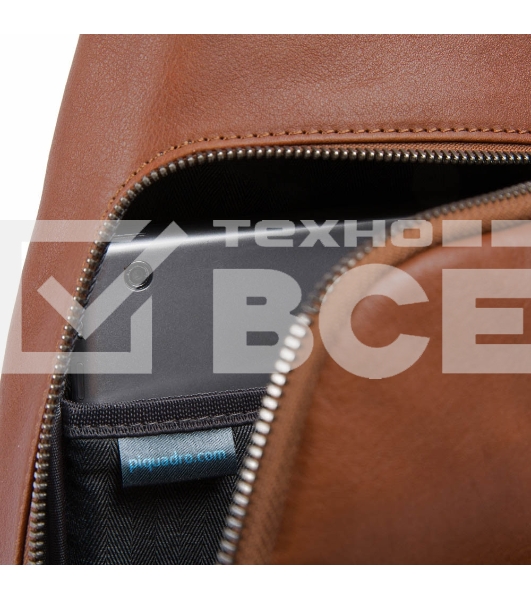 Рюкзак слинг Piquadro Black Square CA4827B3/CU коричневый натур.кожа