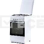 Плита газовая Flama N FG 24236 W белый, конфорок 4 газовых, духовка 50 л, 50 см x 85 см x 60 см, фото 1