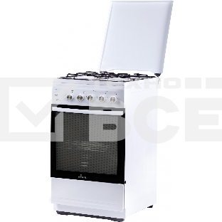 Плита газовая Flama N FG 24236 W белый, конфорок 4 газовых, духовка 50 л, 50 см x 85 см x 60 см