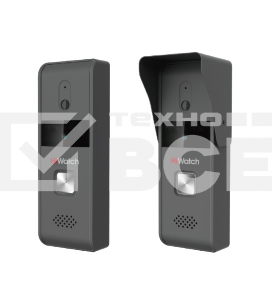 Комплект аналогового видеодомофона HiWatch DS-D100K Антивандальная вызывная панель с камерой разрешением 720 х 576 и ИК-подсветкой до 2м + 7