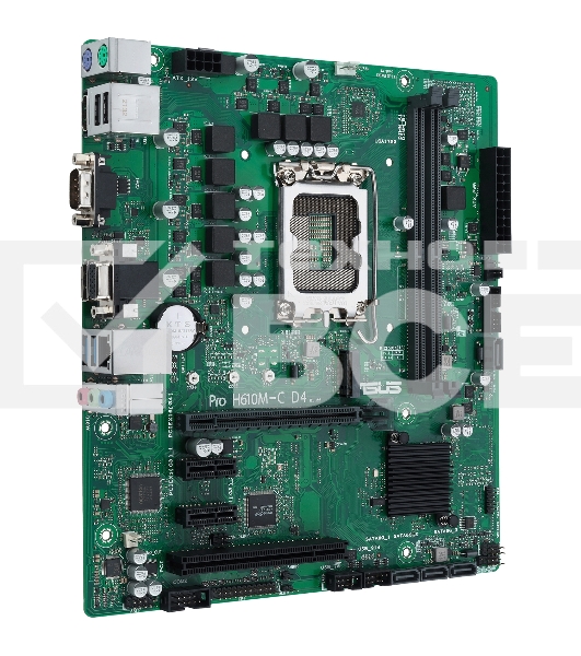 Материнская плата ASUS Pro H610M-C D4-CSM, LGA 1700, Intel H610, 2xDDR4, 4xSATA, 1xM.2, 1xPCI-E 4.0 x16, 1xPCI, 1xDP, 1xHDMI, 1xVGA, 1x 1Gb LAN, 2xUSB-A 2.0, 2xUSB-A 3.2 Gen 1, 3x3.5 мм, 7.1, Micro-ATX