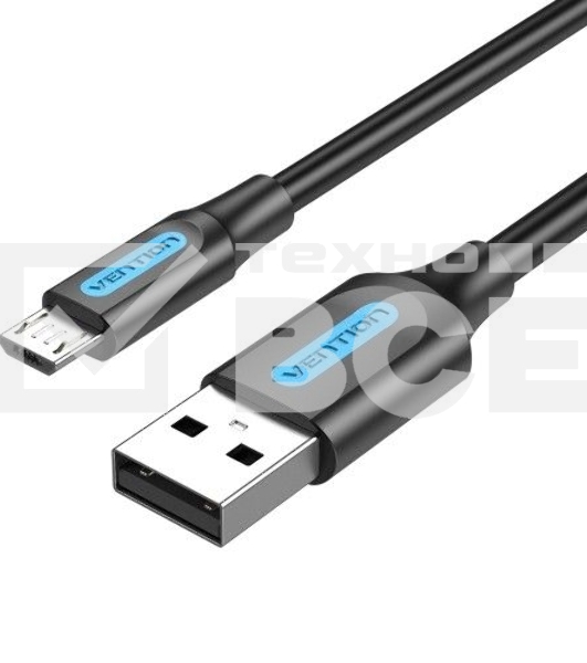 Кабель Vention USB 2.0 AM/micro B 5pin - 2м Черный