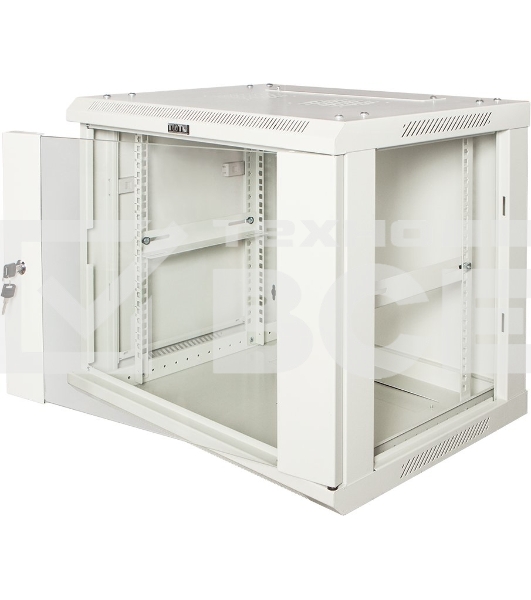 Шкаф настенный серии Pro, 15U 600x600, стеклянная дверь