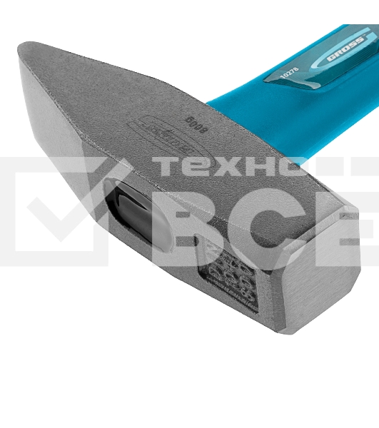 Молоток слесарный Gross 10278 800г, квадратный боек фибергласовая обрезиненная рукоятка