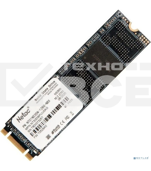 Накопитель SSD Netac N535N, 128GB, M.2 2280, SATA-III, R/W 510/440