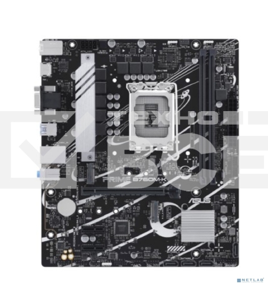 Материнская плата ASUS PRIME B760M-K, LGA 1700, Intel B760, 2xDDR5, 4xSATA, 2xM.2, 1xPCIe 4.0 x16, 2xPCIe x1, 1xHDMI, 1xVGA, 1x 2.5Gb LAN, 2xUSB-A 3.2 Gen 1, 2xUSB-A 2.0, 3x3.5 мм, 7.1, mATX