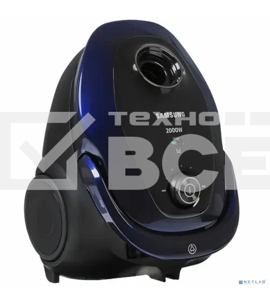 Пылесос Samsung SC20M255AWB синий, 460/2000 Вт, уборка сухая, пылесборник мешок 2.5 л