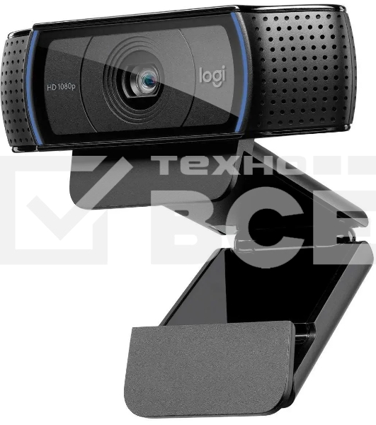 Веб-камера Logitech C920 HD Pro Webcam (Full HD 1080p/30fps, автофокус, угол обзора 78°, стереомикрофон, кабель 1.5м) (арт. 960-000998, M/N: VU0062)