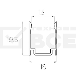 Профиль алюминиевый анодированный для гибкого неона Neon-night 16х16мм, 2м, фото 1