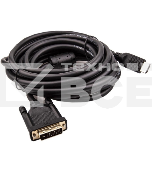 Кабель HDMI AM/DVI(24+1)M, 5м, CU, 1080P@60Hz, 2F, VCOM <CG484GD-5M>