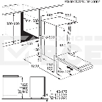 Встраиваемая посудомоечная машина ELECTROLUX EEG63410L/Встраиваемая узкая посудомоечная машина, загрузка на 10 комплектов посуды, сенсорное управление, 8 программ, 44.6x55x82 см, черный, сушка: стандартная (конденсация), индикация на полу: проекция дисплея, фото 1
