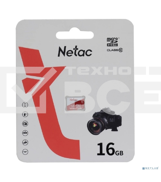 Флеш карта microSDHC 16Gb Netac P500 ECO (50/95 Mb/s, no adapter) (NT02P500ECO-016G-S)