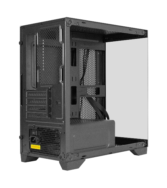 Компьютерный корпус Minitower ExeGate i3 SEA LE-NPX400 (mATX, БП 400NPX, 1*USB+1*USB 3.0, HD аудио, черный, передняя и боковая панели - закаленное стекло)