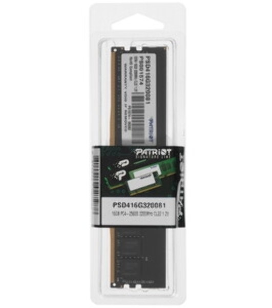 Оперативная память Patriot Signature, DDR4, 16GB (1x16 GB), 3200 MHz, CL22, DIMM