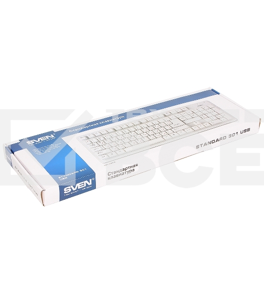 Клавиатура SVEN Standard 301 USB белая
