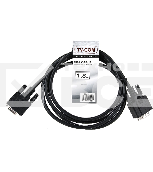 Кабель для монитора VGA (M) -) VGA (M), 1.8m, TV-COM (QCG341AD-1.8M), ферритовые кольца
