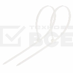 Хомут-стяжкa нeйлонoвая Rexant 250x3,6 мм, белая, упаковка 25 шт., фото 1