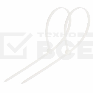 Хомут-стяжкa нeйлонoвая Rexant 250x3,6 мм, белая, упаковка 25 шт.