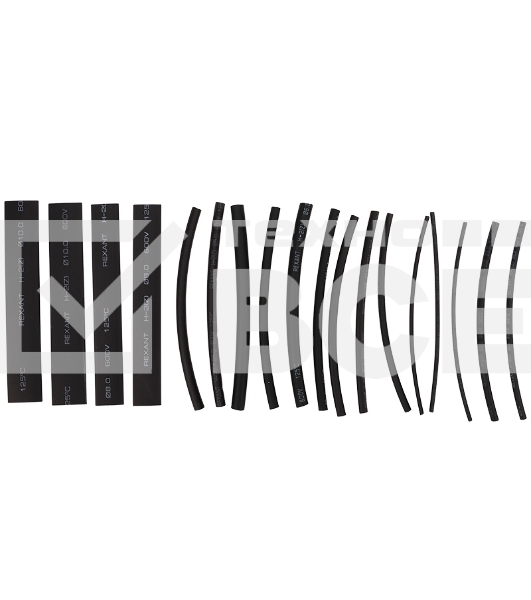 Термоусаживаемые трубки STANDARD 2:1 (Набор 18шт.) Rexant