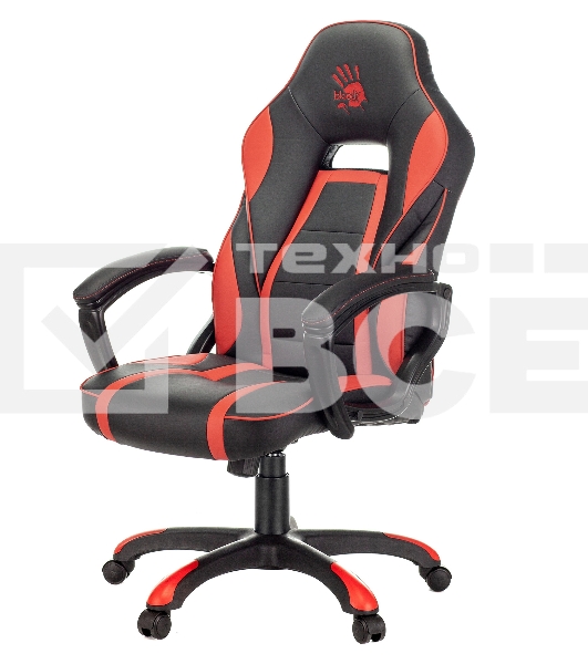 Кресло игровое A4Tech Bloody GC-350 черный/красный эко.кожа крестовина