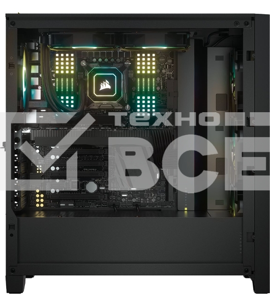 Компьютерный корпус Corsair iCUE 4000X RGb CC-9011204-WW Tempered Glass Mid-Tower, Black