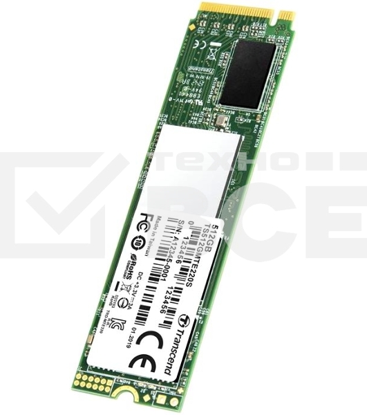 Накопитель SSD 512GB Transcend MTE220S, 3D TLC NAND, M.2, PCI-E 4x [ R/W - 2800/3500 MB/s]