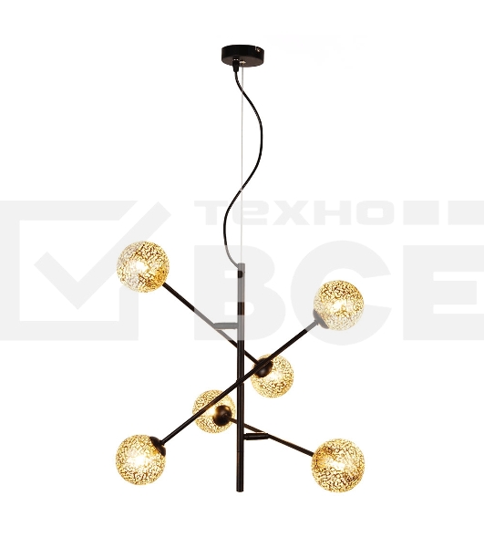 Светильник подвесной HIPER H819-0 6G96Вт BLACK/GOLD