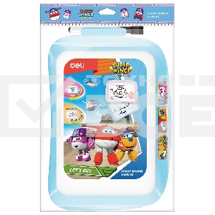 Доска магнитно-маркерная Deli EH50002 Super Wings магнитно-маркерная лак синий 20.5x28.6см пластик рама